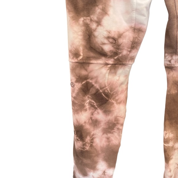 Lululemon City Sweat Tie Dye Brown White Jogger Sweatpants Mens Small - Picture 5 of 6